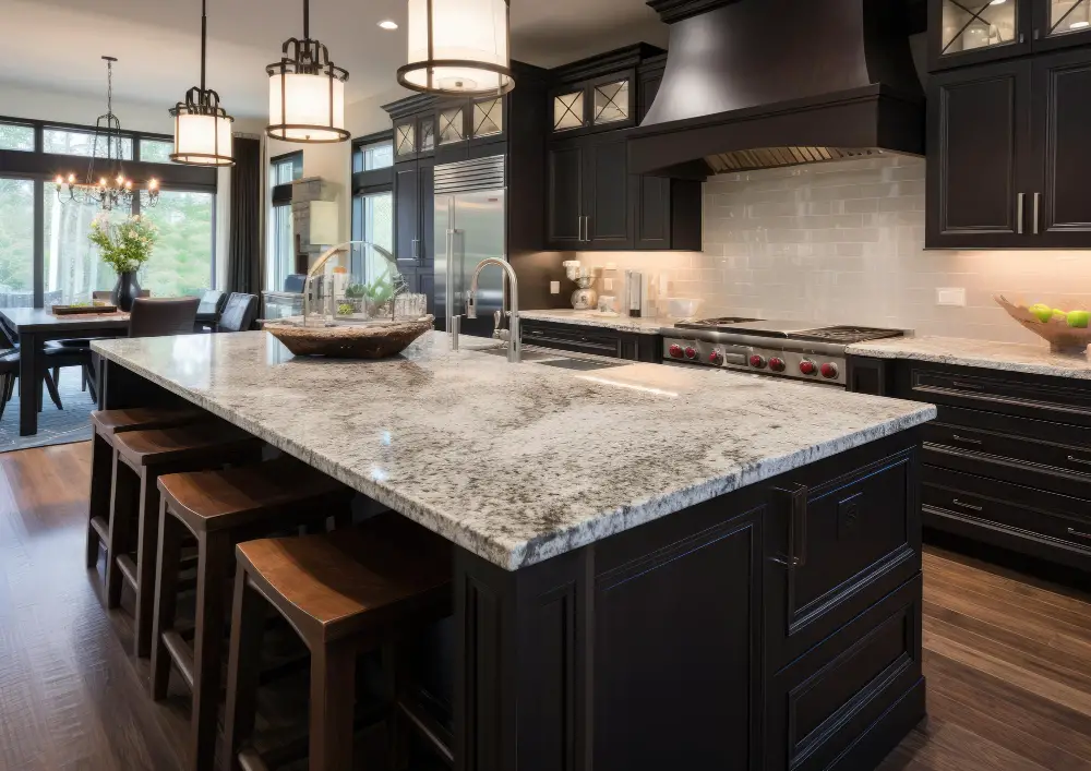Choosing the Best Paint Color for Kitchen Cabinets with Brown Granite ...