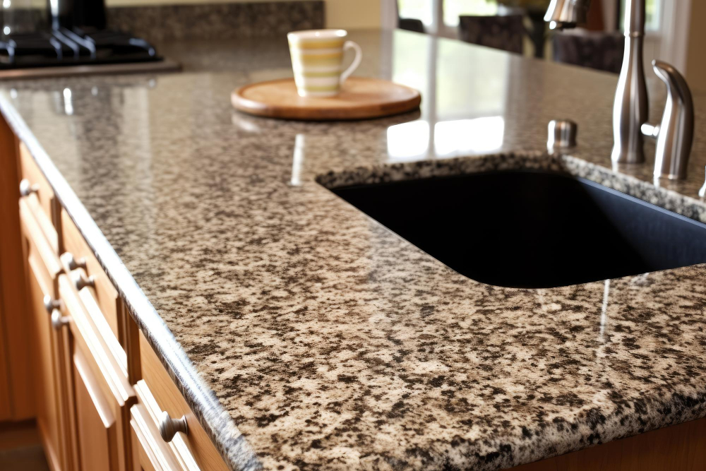 Brown Cabinets Brown Granite Countertop Kitchen A Monochromatic 