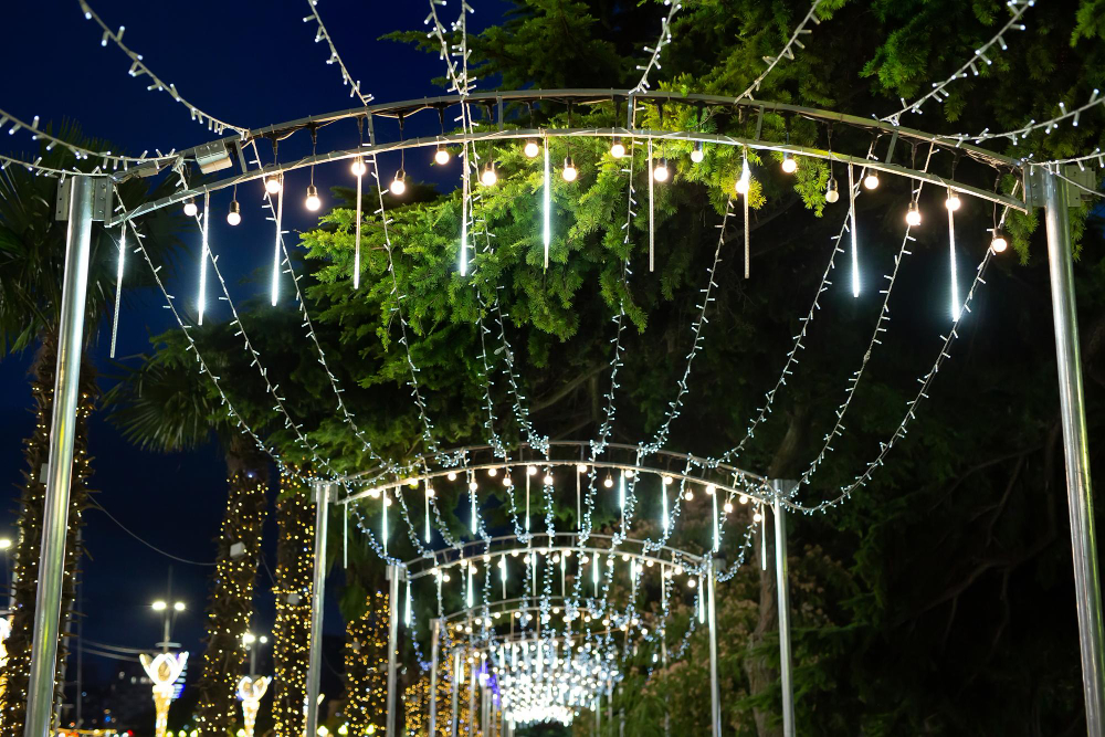 Hang Icicle Lights Around the Outside of Your House