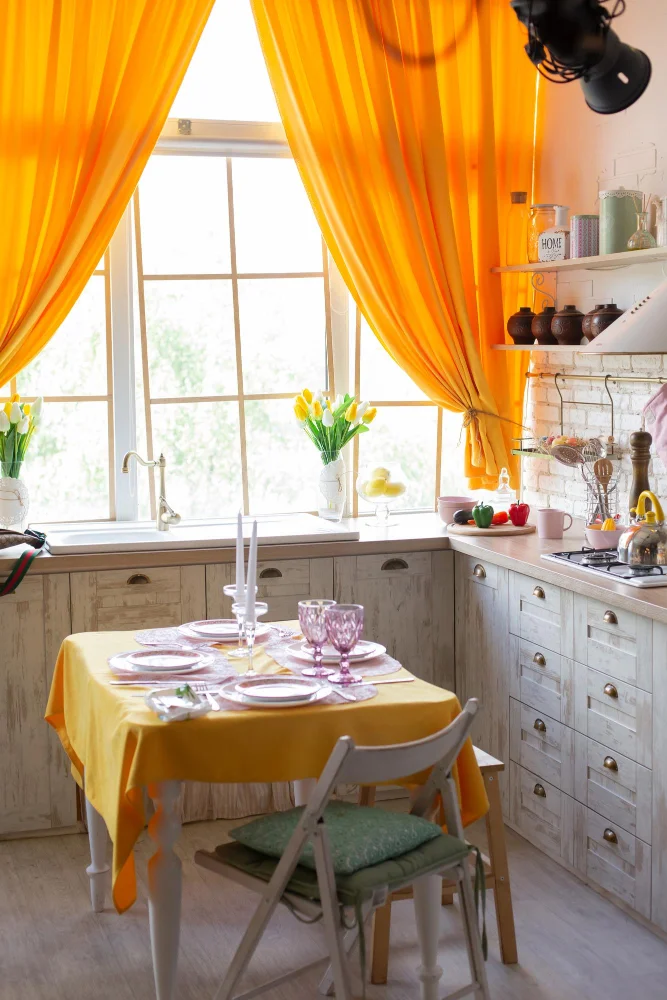 Understanding Kitchen Curtain Sizes Yellow