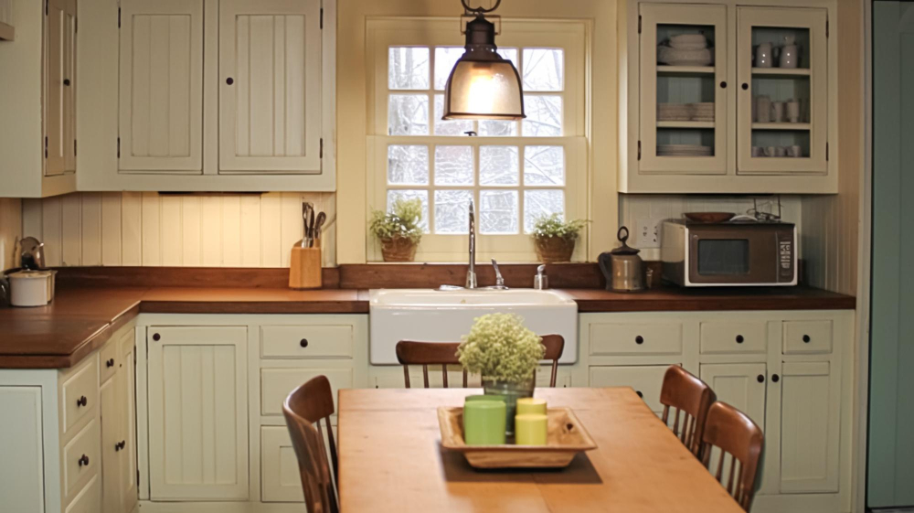 Vintage Old Farmhouse Kitchen Cabinet Need for Color Change