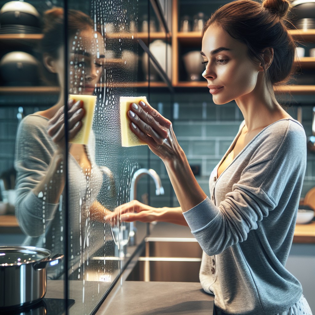 a guide to cleaning your glass backsplash