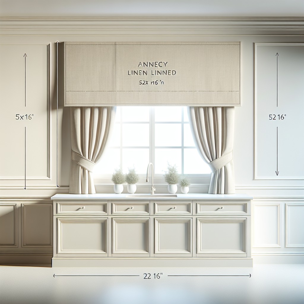 annecy linen lined tailored valance 52x16