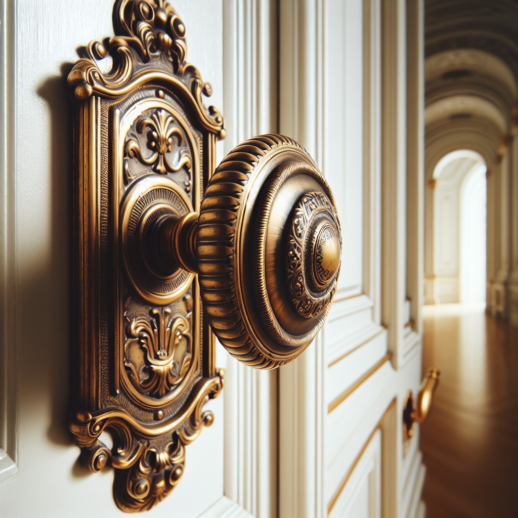 antique brass door handles for a vintage look