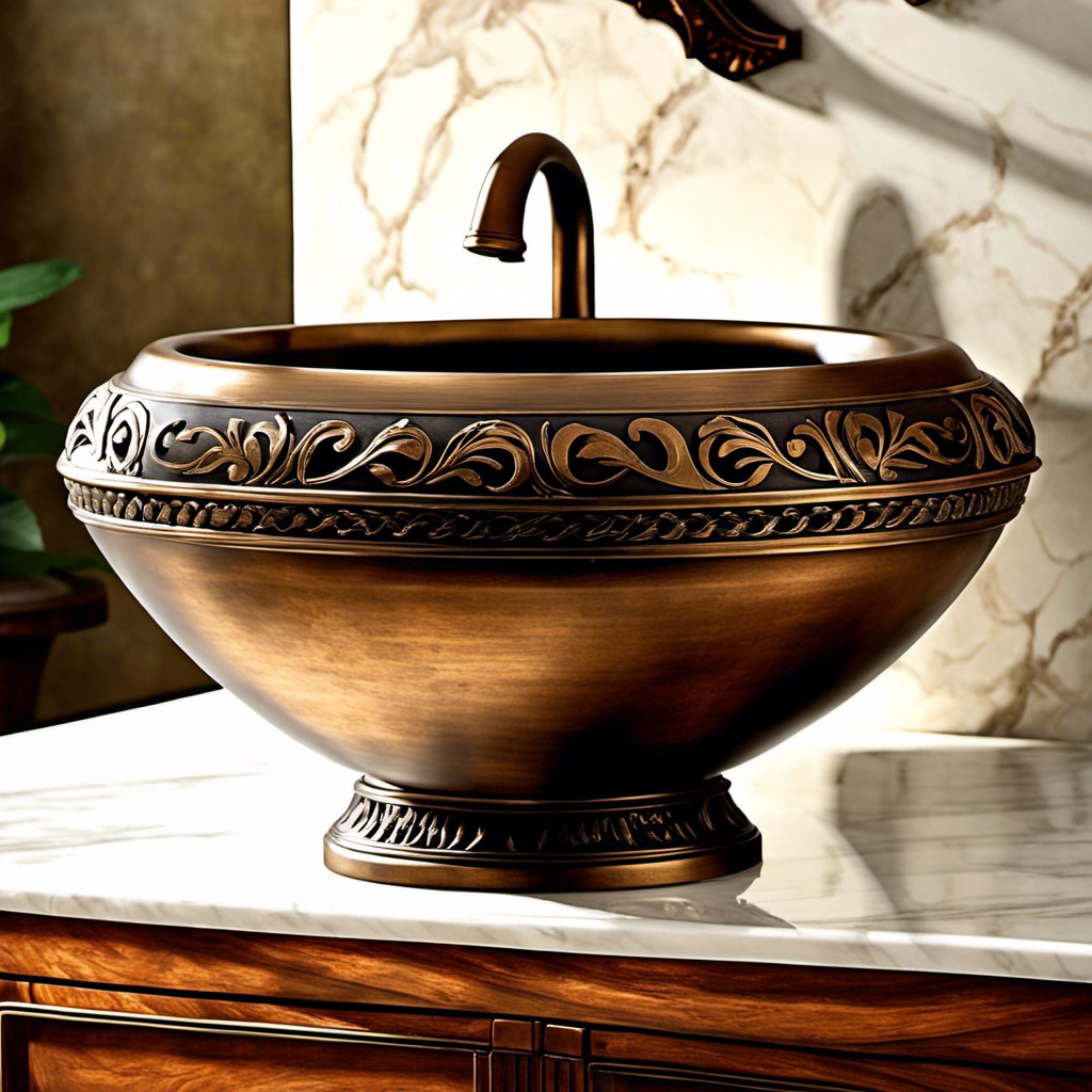 antique bronze vessel sink