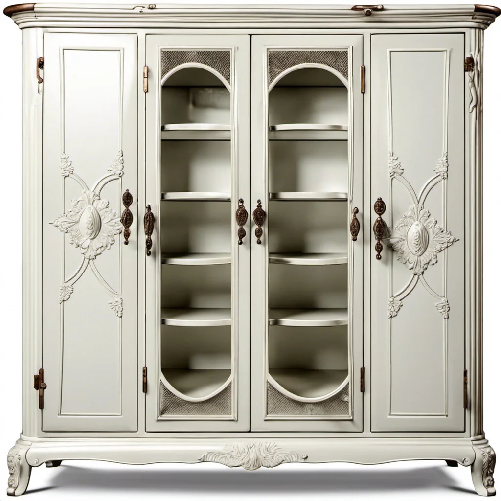 antique white metal cabinet revival