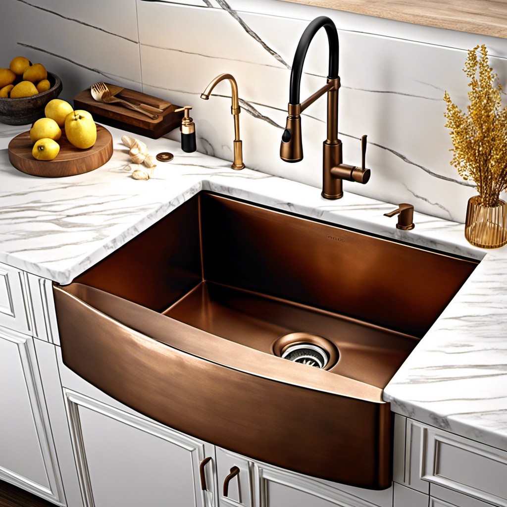 apron front bronze kitchen sink