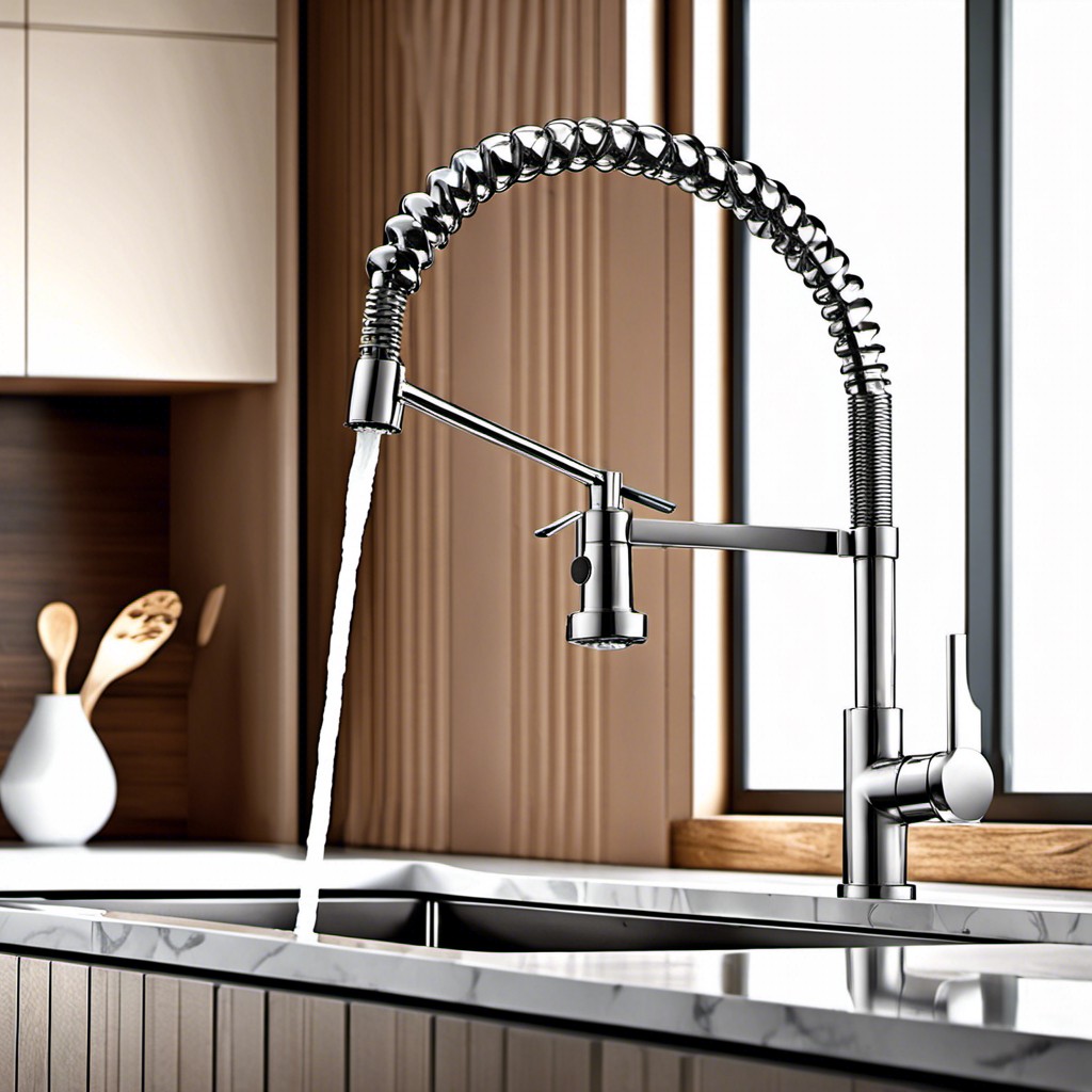 artistic coil kitchen faucets balancing functionality and aesthetics
