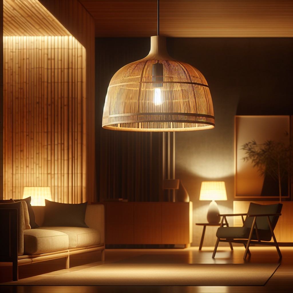 bamboo 100 watt pendant lights for natural aesthetics