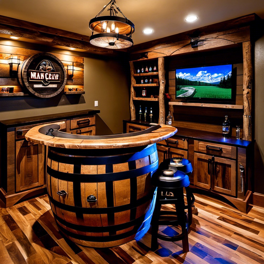 barrel themed pub