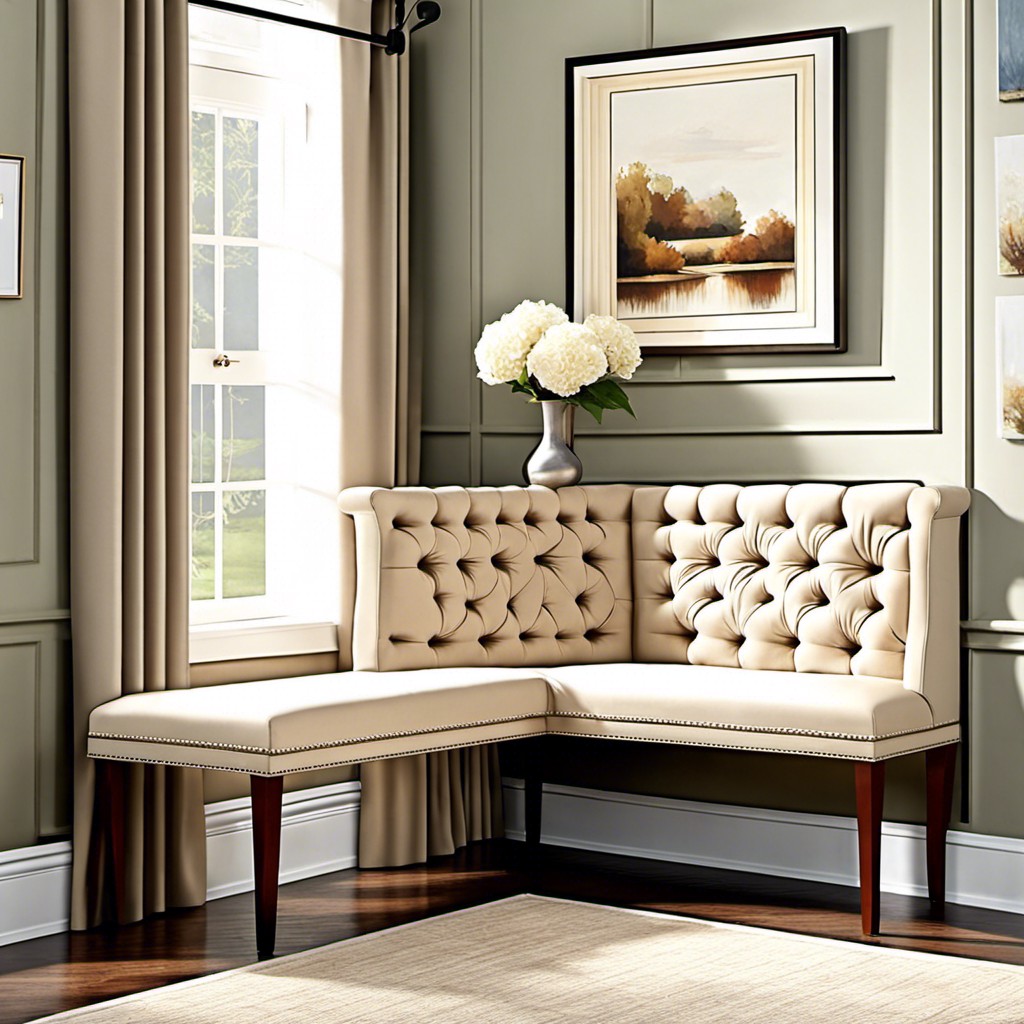 bench with tufted upholstery for an elegant style
