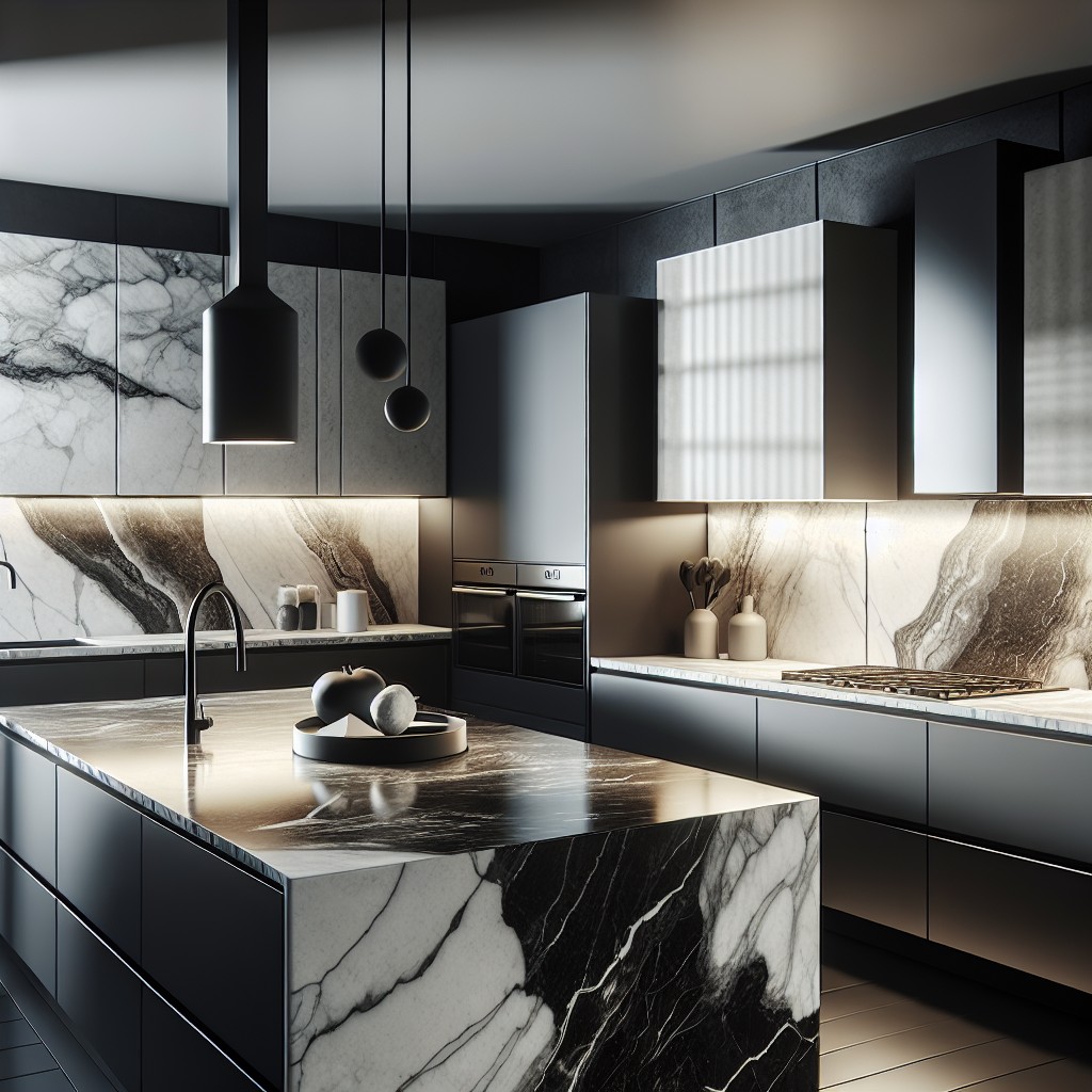 black and white marble countertops a debate on texture and finish
