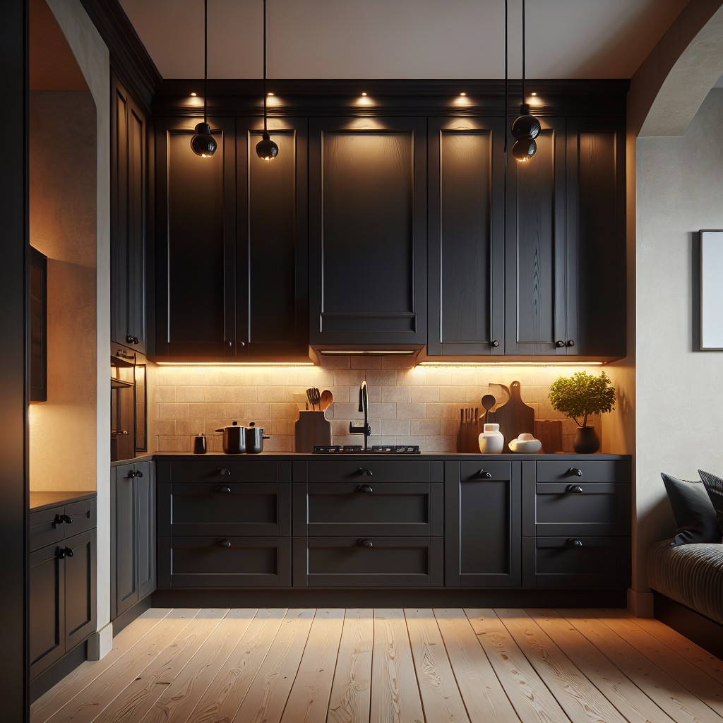 black shaker cabinets in small kitchens – making spaces appear bigger