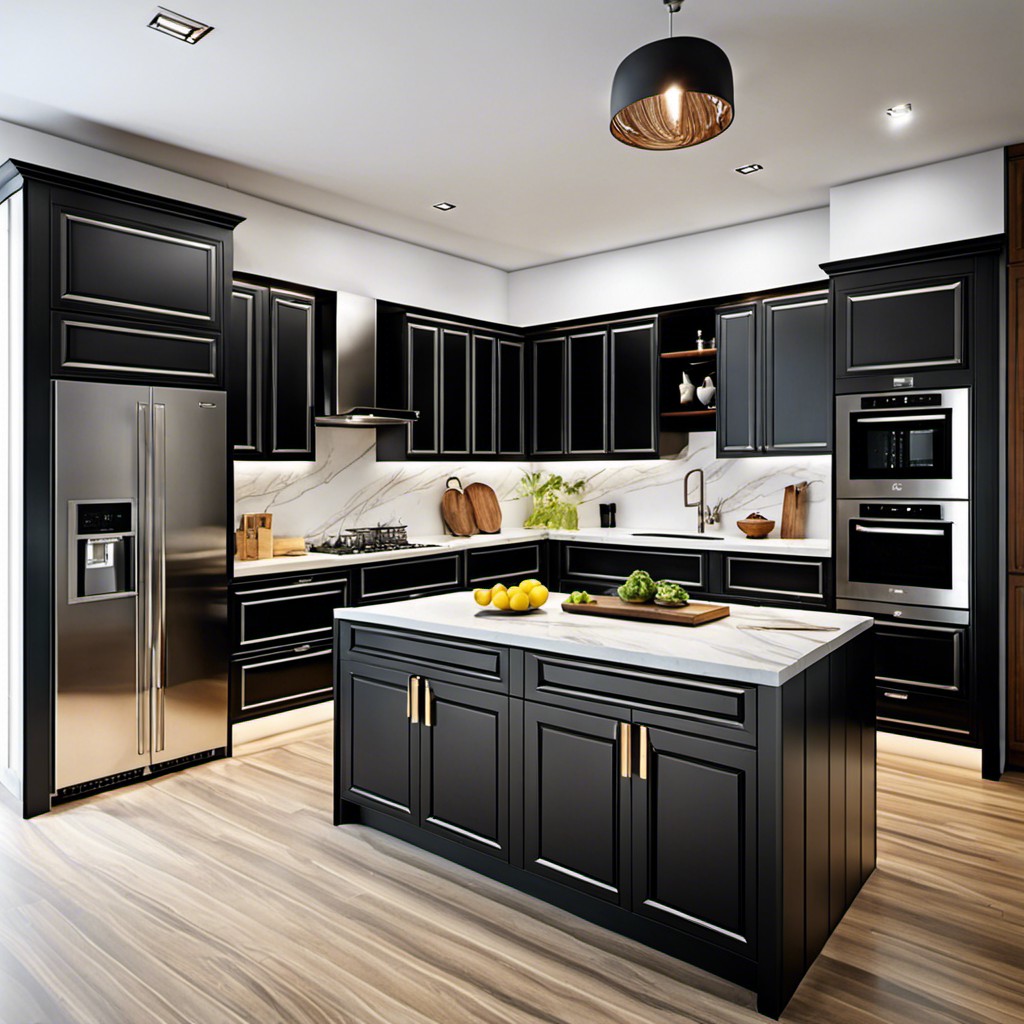 black wood cabinets for a bold kitchen design