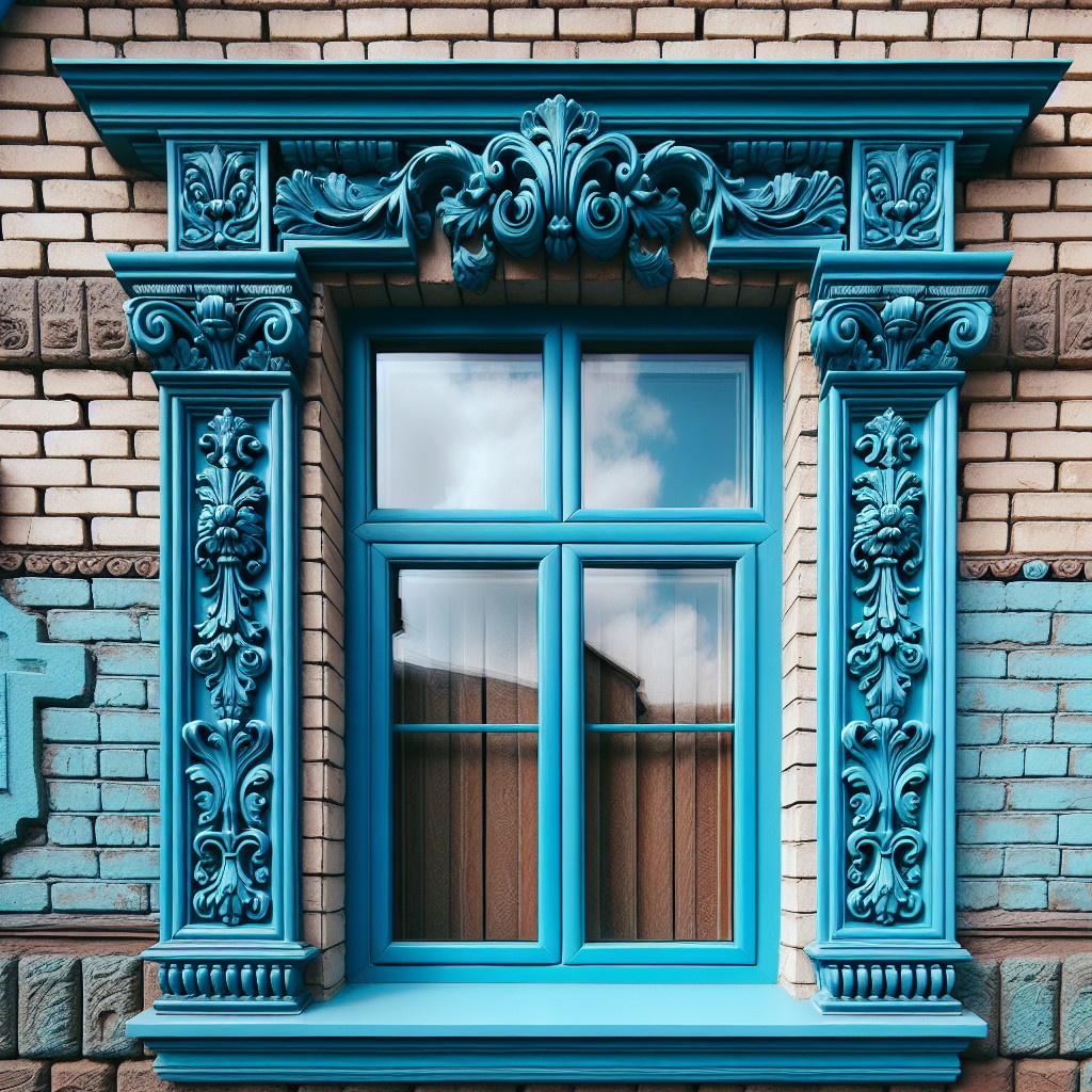 bold blue window trim