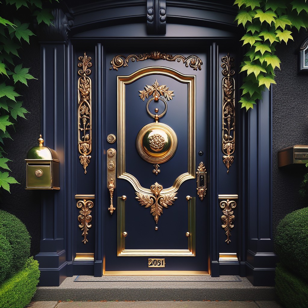 boosting curb appeal with gold painted door accessories