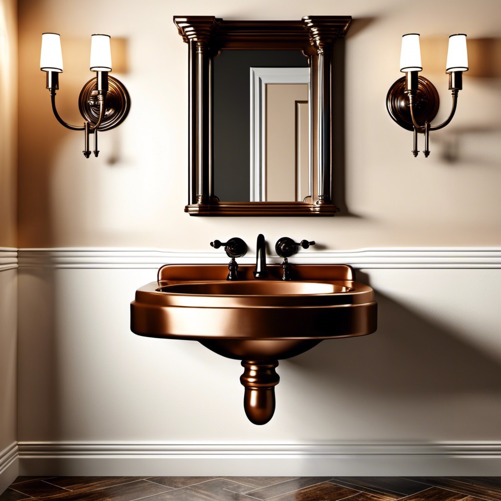 bronze sink for a powder room