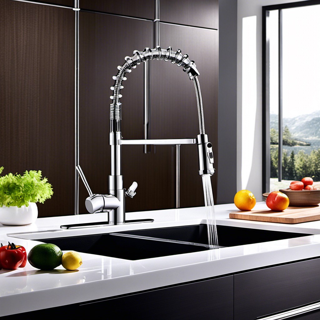 built in led light coil faucets adding visual temperature cues