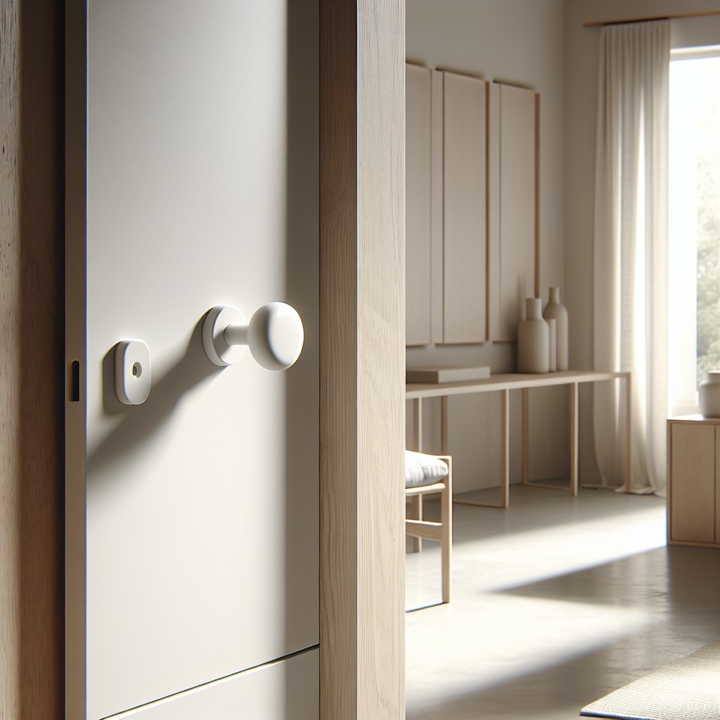 ceramic white door pulls for a scandinavian touch