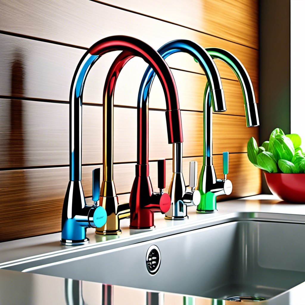 color popping colored coil faucet options