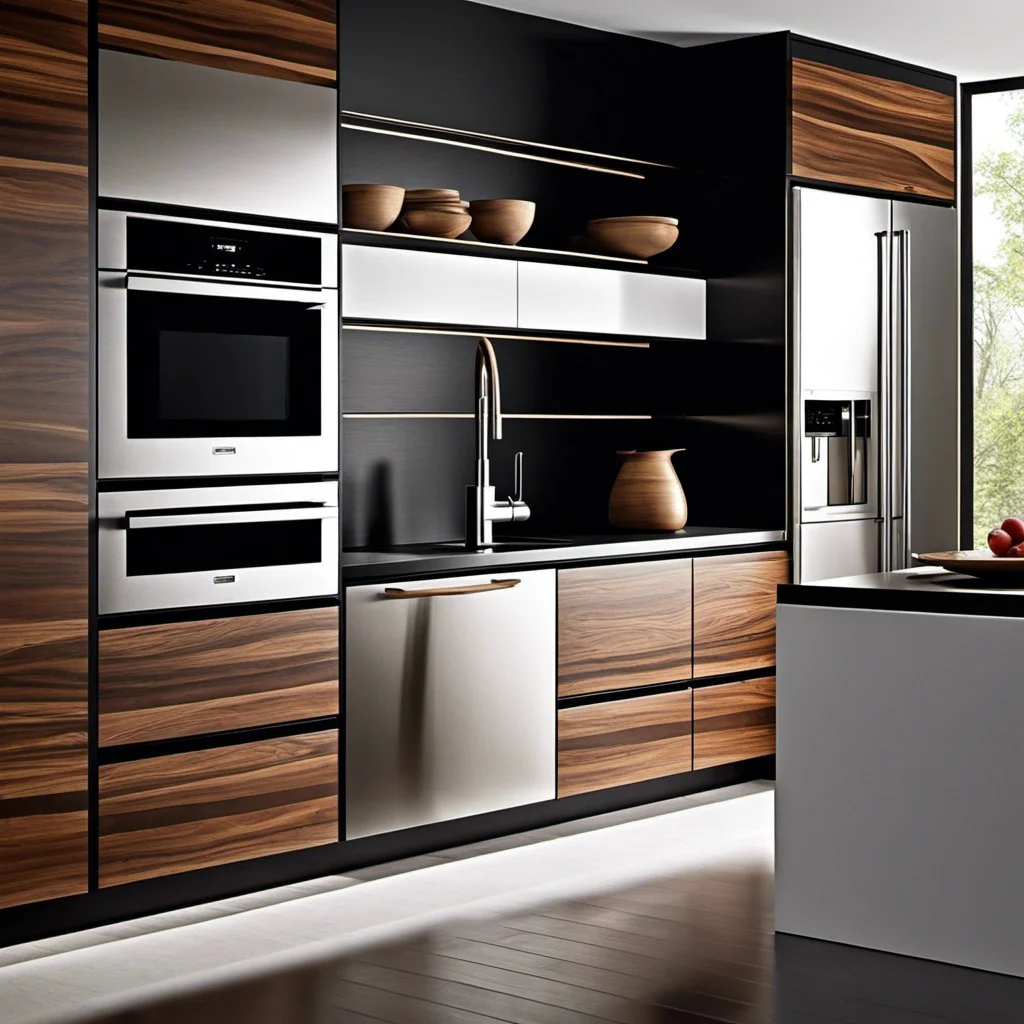 contrast light and dark wood for a statement look