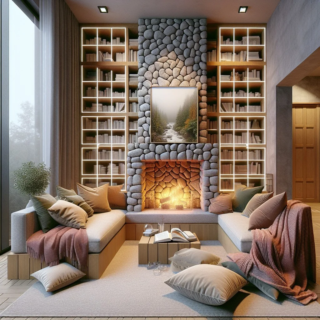 convert the space above into a cozy reading nook