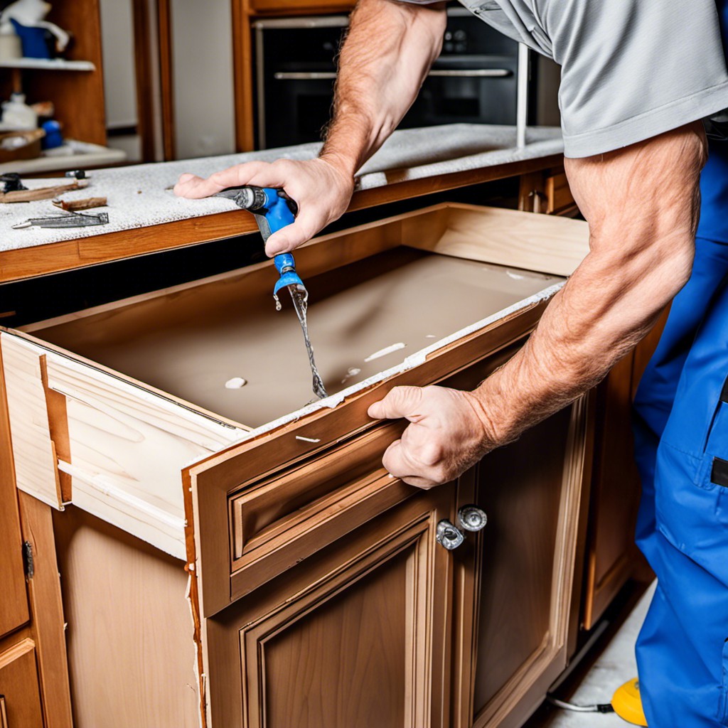 cost comparison repairing vs. replacing water damaged cabinets