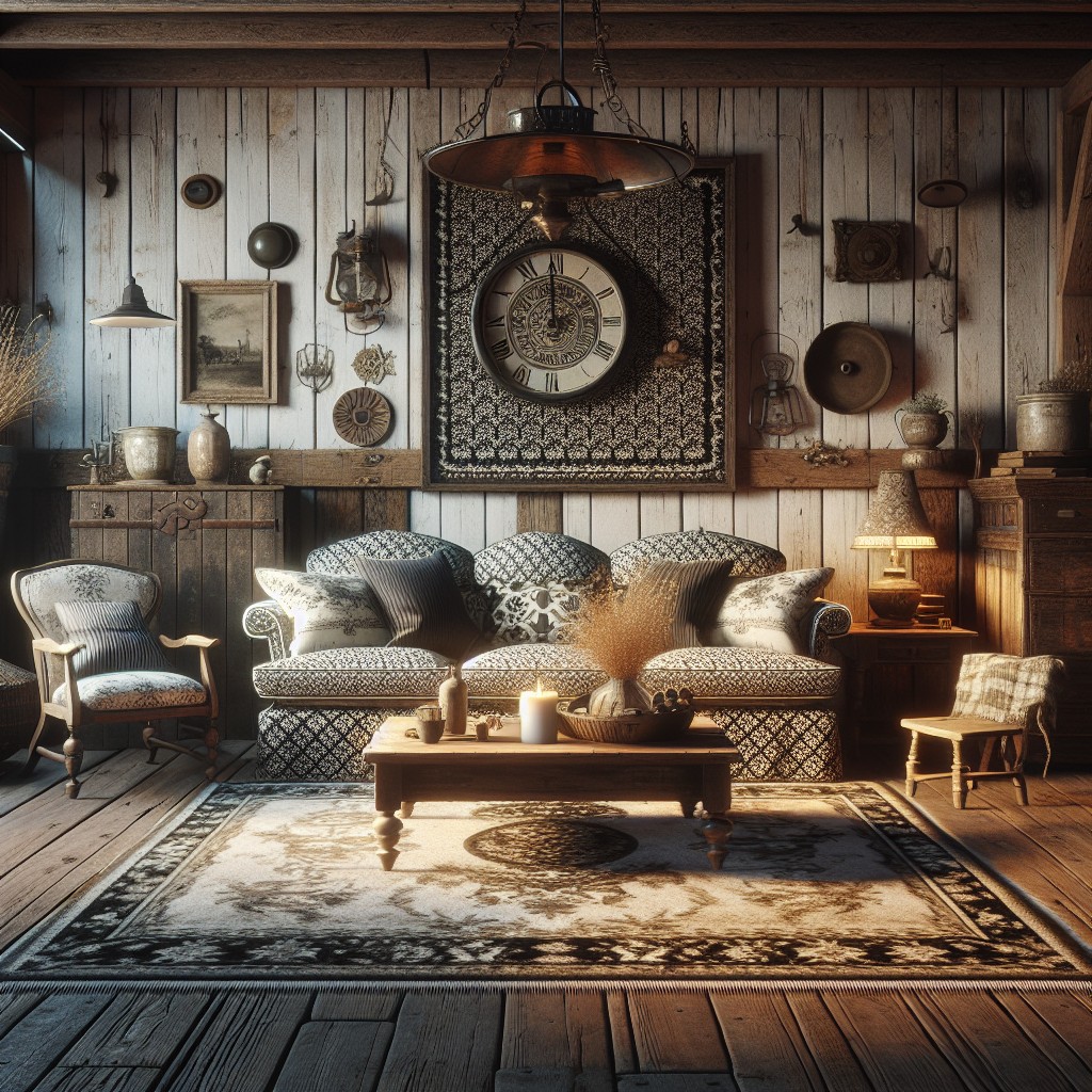 country classic black and white in a rustic setting