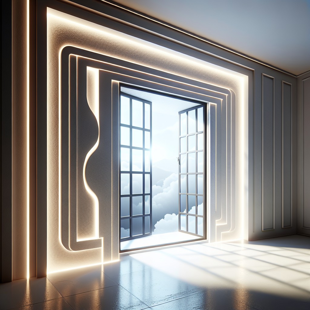 creative usage of lighting with drywall return windows