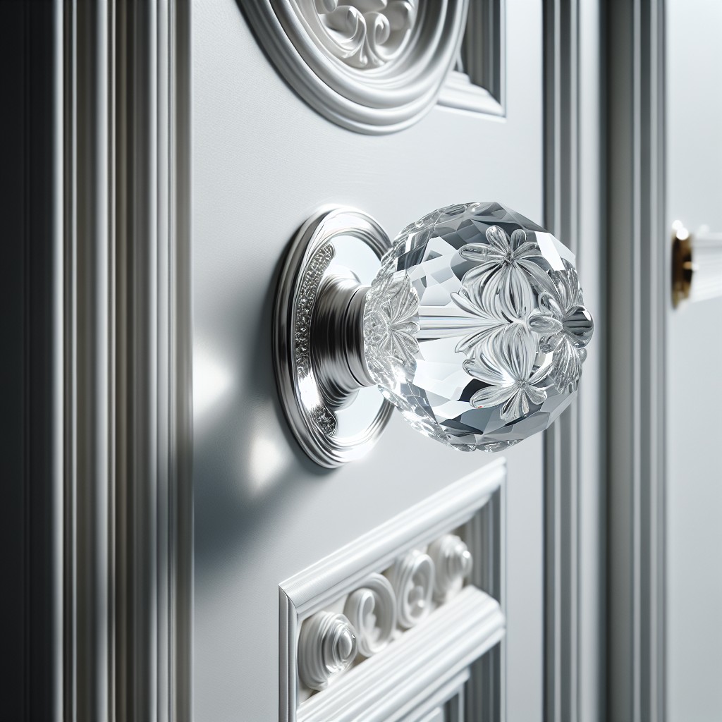 crystal door pulls for an elegant look