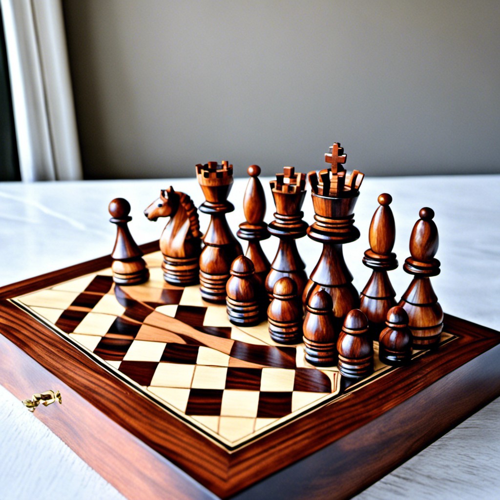 custom wooden chess set for classic board game enthusiasts