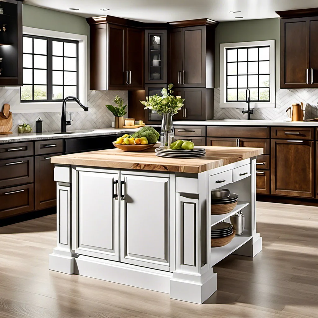 double tiered kitchen islands