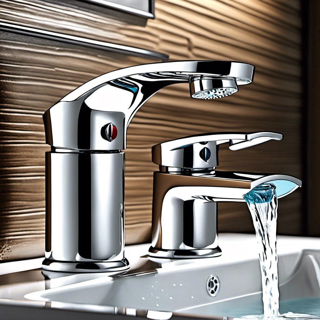 dual handle waterfall style faucets
