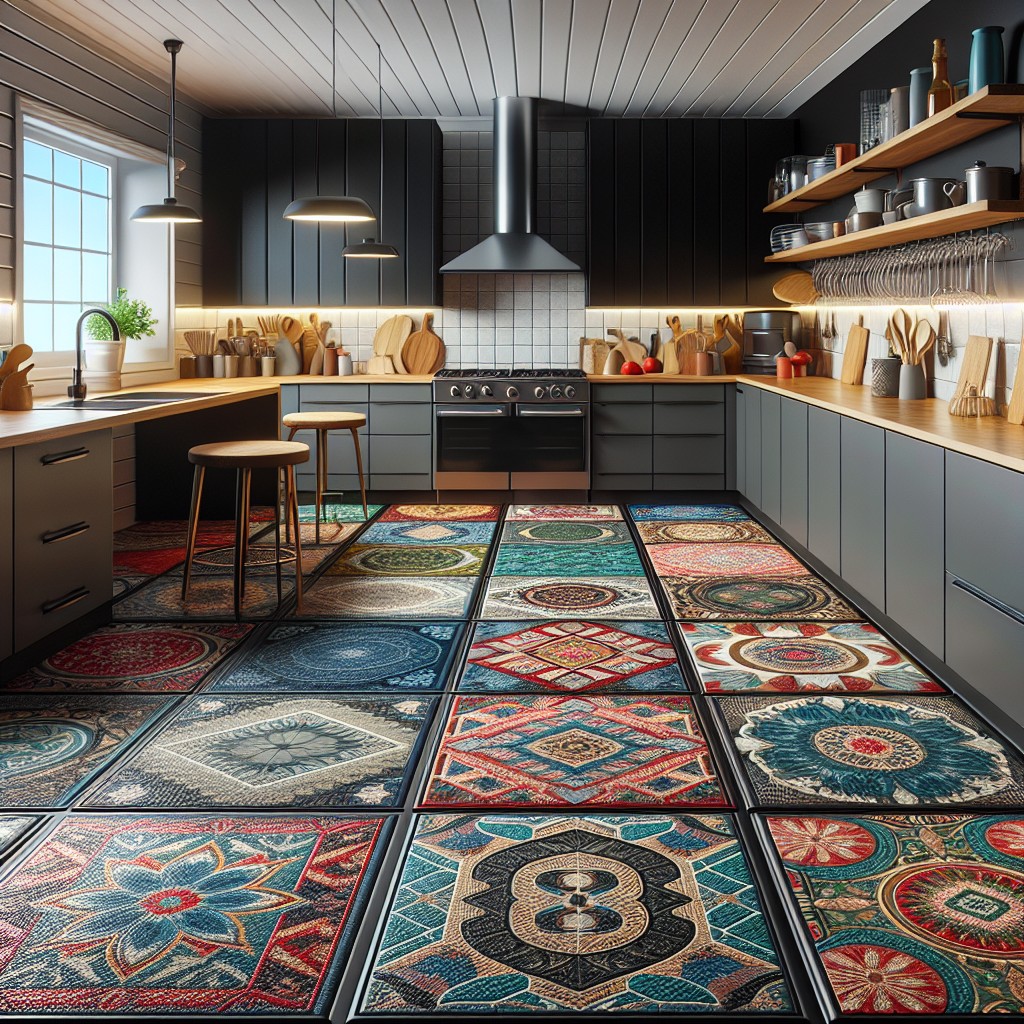 easy on the eye aesthetic rubber mat ideas for kitchens