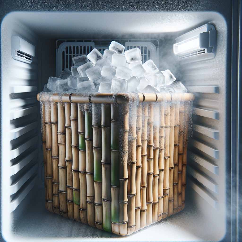 eco friendly bamboo ice storage bin