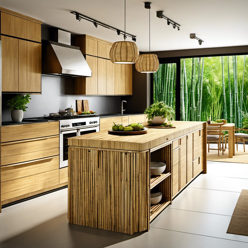 eco friendly bamboo kitchen islands