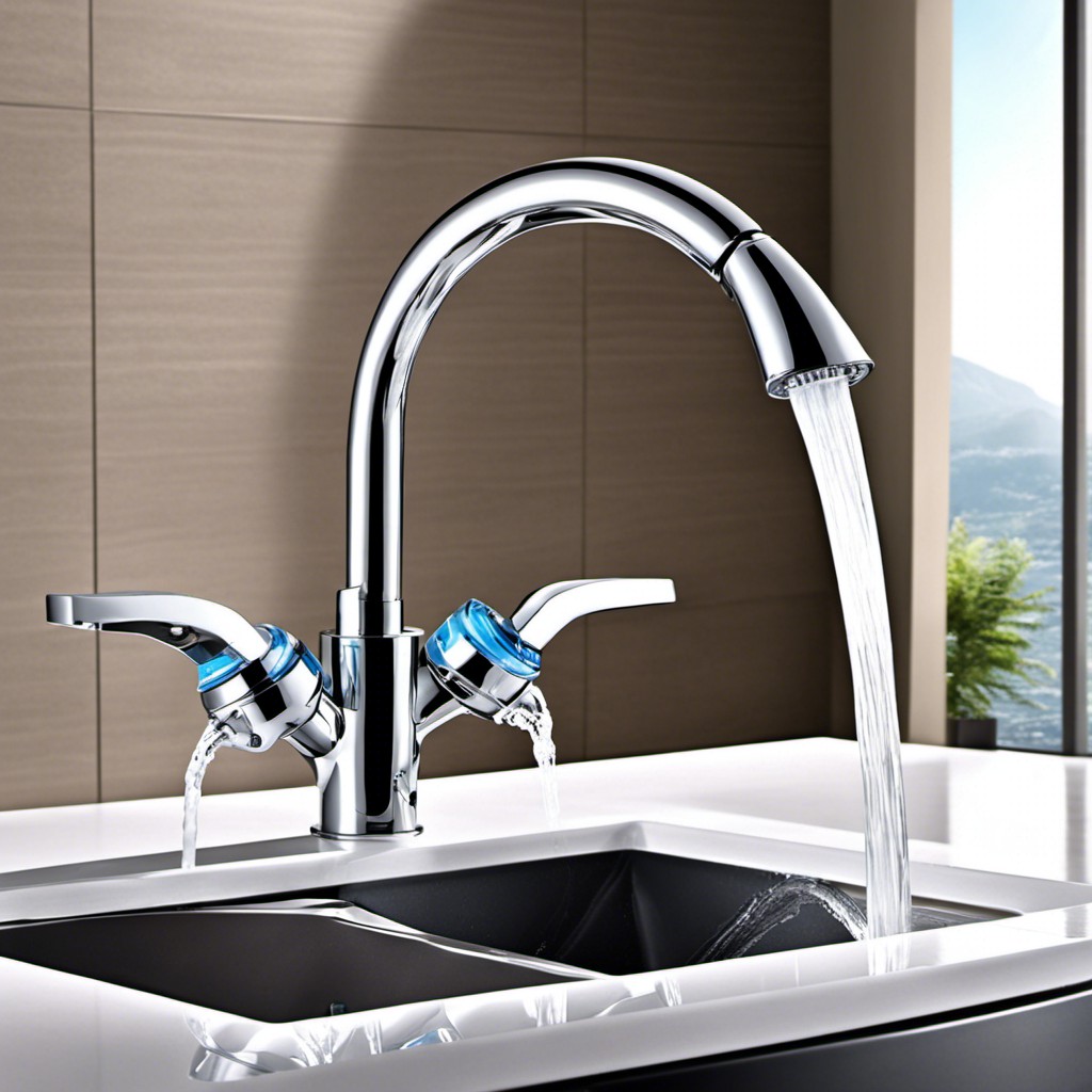 eco friendly faucets with separate handles to control water flow