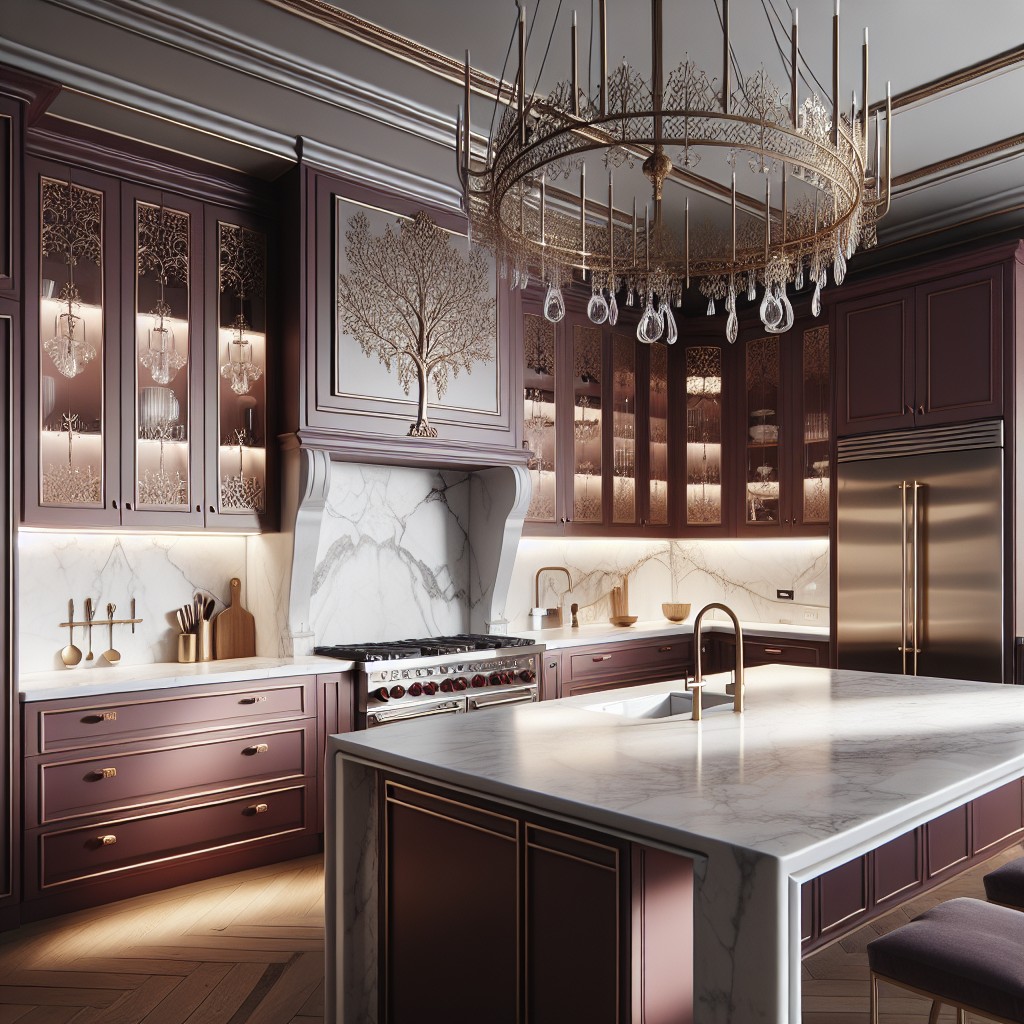 elegant bordeaux cabinets