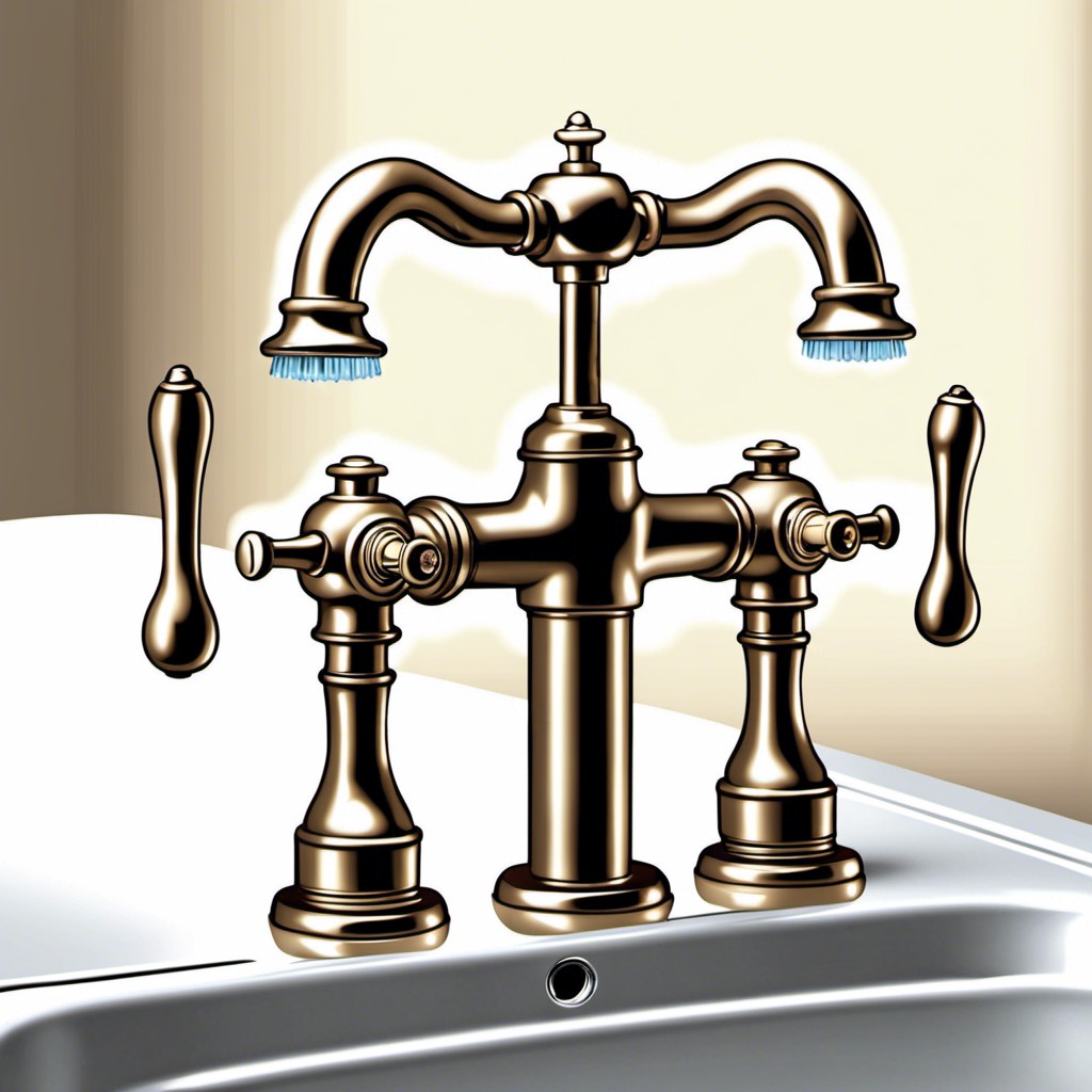 faucet with separate hot and cold water handles