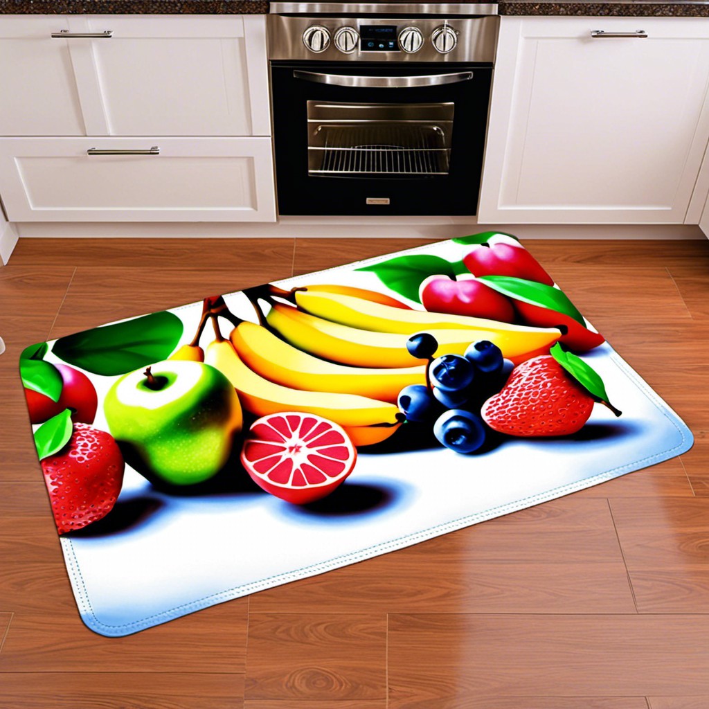 fruit design plastic mats for vibrant kitchens