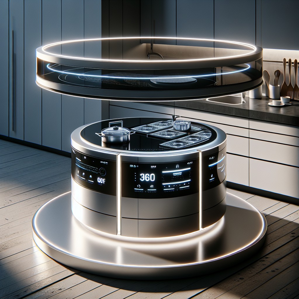 futuristic peninsula stove design