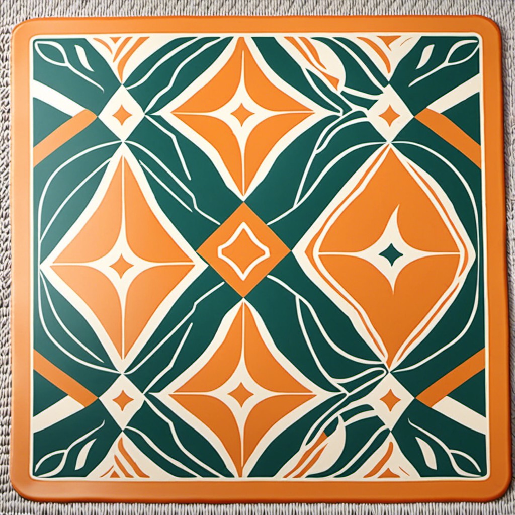 geometric design plastic kitchen mats