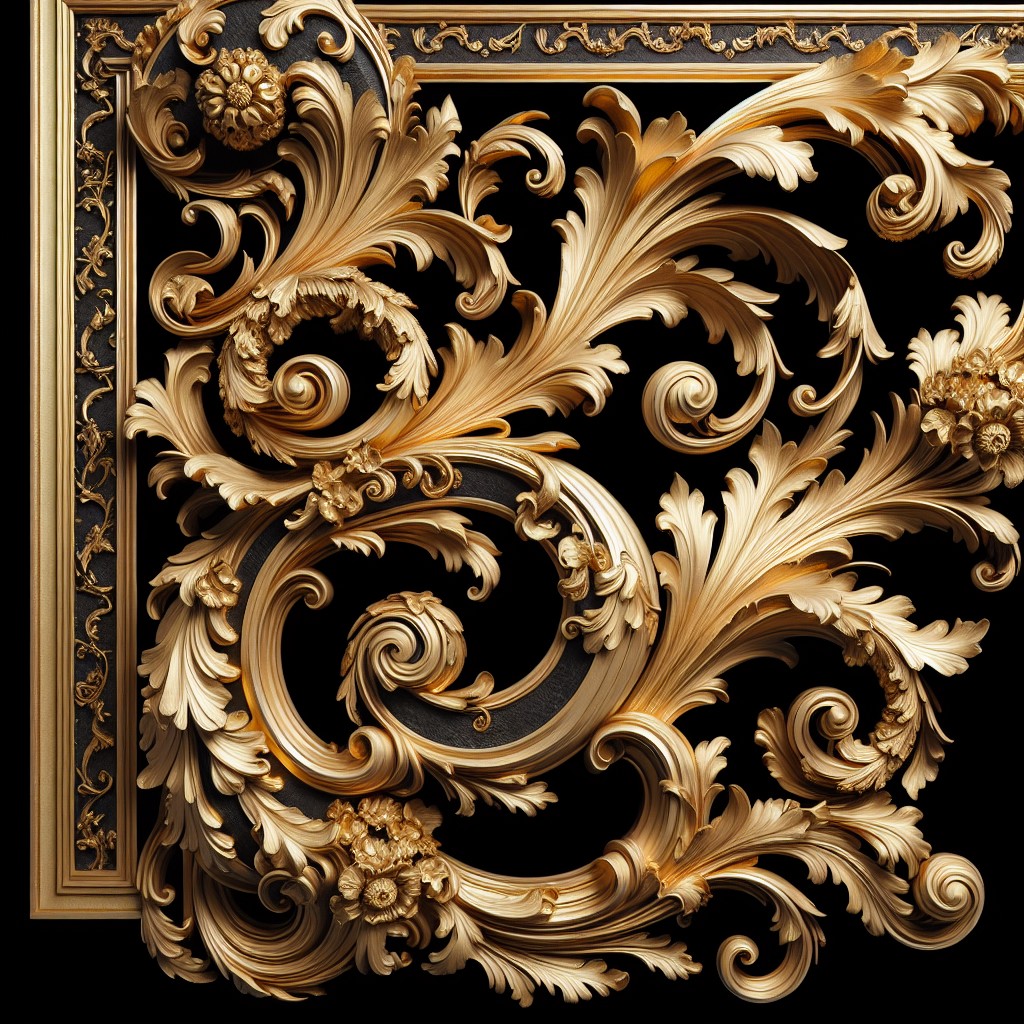 gilded baroque style trim
