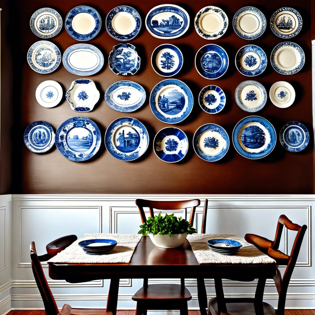 hanging vintage plates