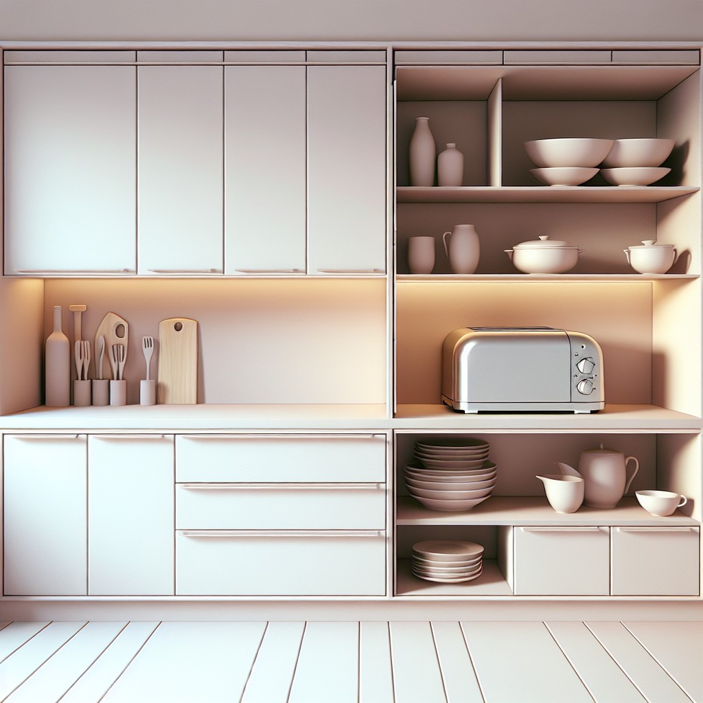 hidden toaster design for minimalist kitchen