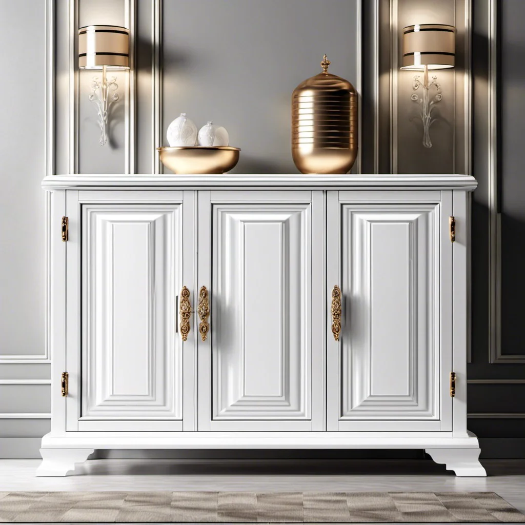 high end luxury white metal cabinets