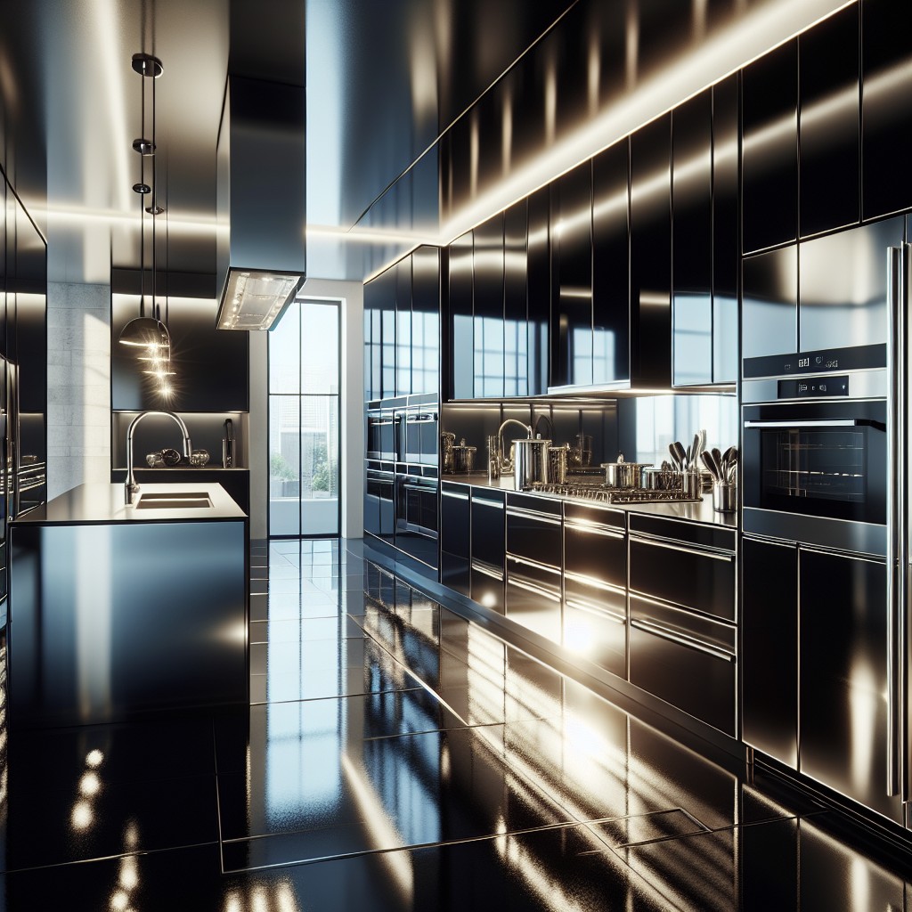 high gloss black cabinets for ultra modern kitchens
