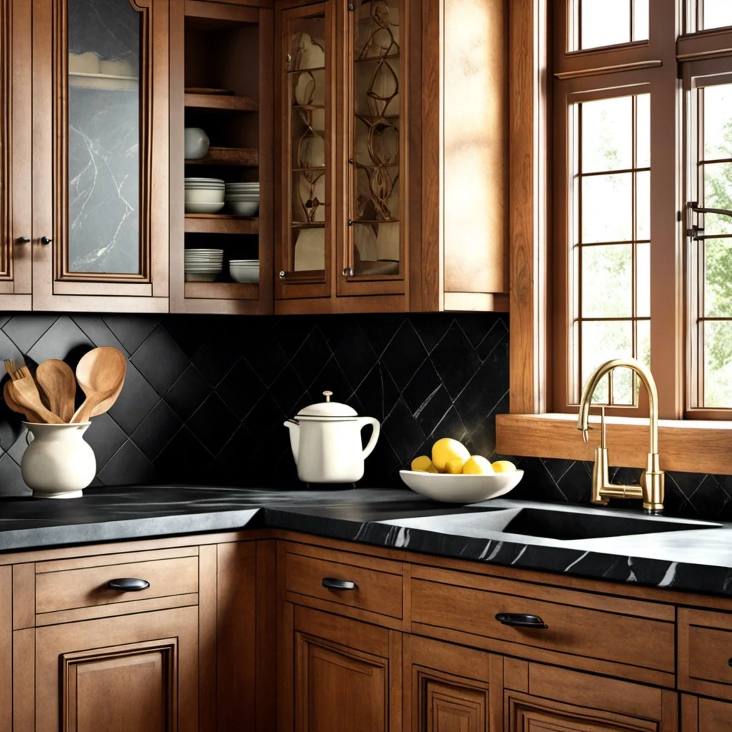 honed black soapstone for a vintage appeal