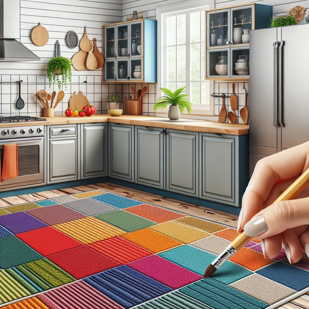 impact of color coordinated rubber mats on kitchen decor