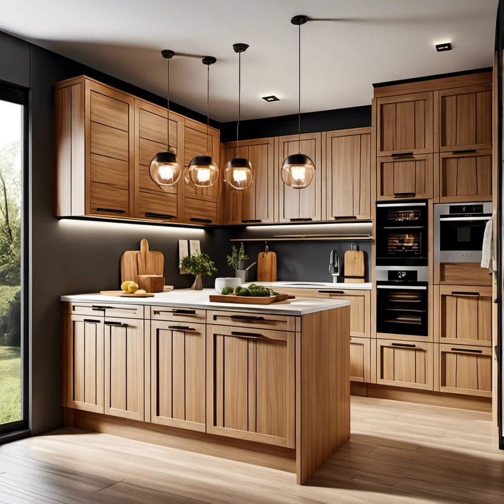 in built wooden lighting fixtures to match your cabinets